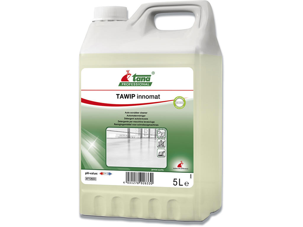 Gulvpleje, Uden voks, Med farve og parfume, 5 liter, Tawip Innomat
