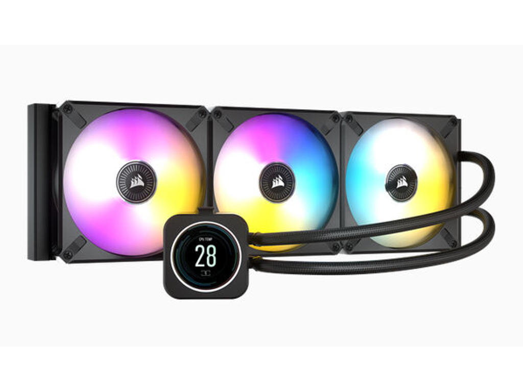 Corsair iCUE H170i Elite LCD Processor Alt-i-en væskekøler Sort 1 stk