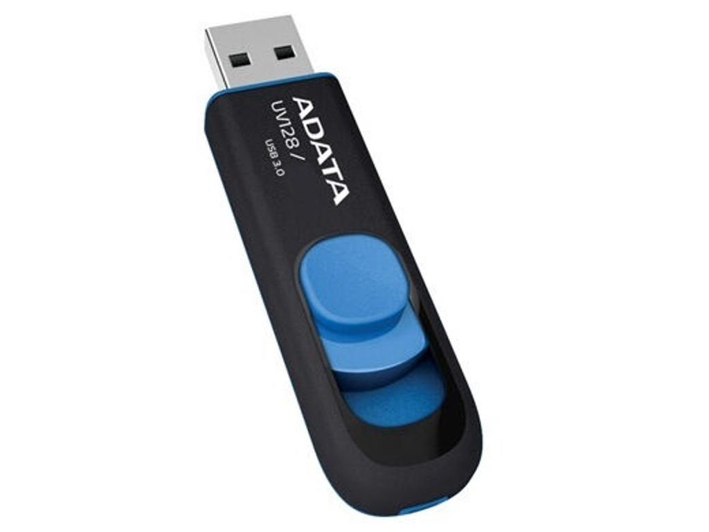 ADATA 64GB DashDrive UV128 USB-nøgle USB Type-A 3.2 Gen 1 (3.1 Gen 1) Sort, Blå