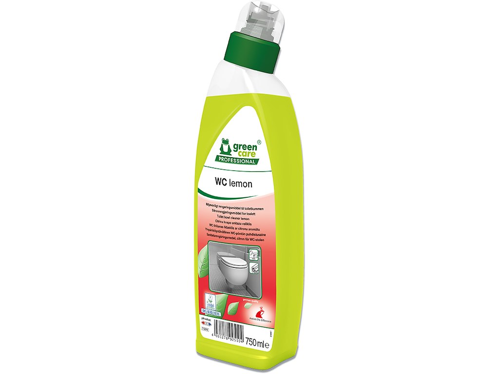 Toiletrens, Med farve, Med parfume, 750 ml, Green Care WC Lemon