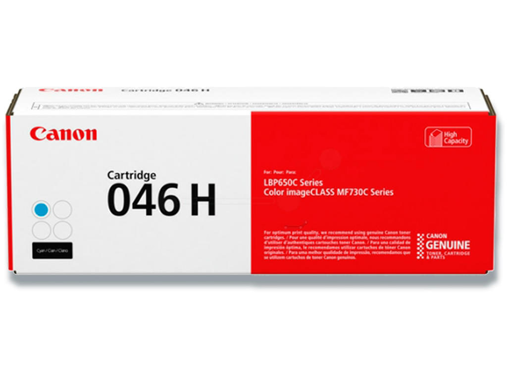 Toner, 046HC, Cyan-blå, 5.000 sider, Canon 1253C002