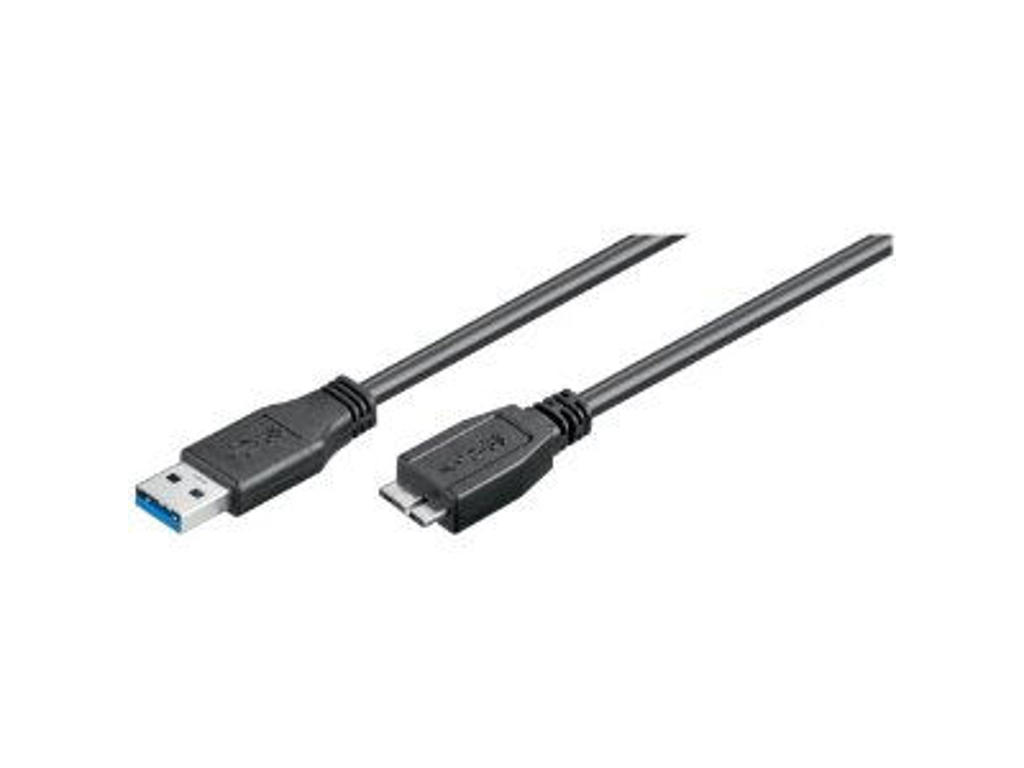 Microconnect USB3.0AB05MICRO USB-kabel USB 3.2 Gen 1 (3.1 Gen 1) 0,5 m USB A Micro-USB B Sort