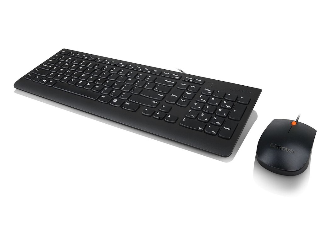 Lenovo 300 USB Combo tastatur Mus inkluderet Hjem QWERTZ Tysk Sort