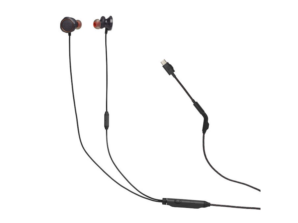 JBL JBLQTUM50CBLK hovedtelefoner/headset Ledningsført I ørerne Spil Sort