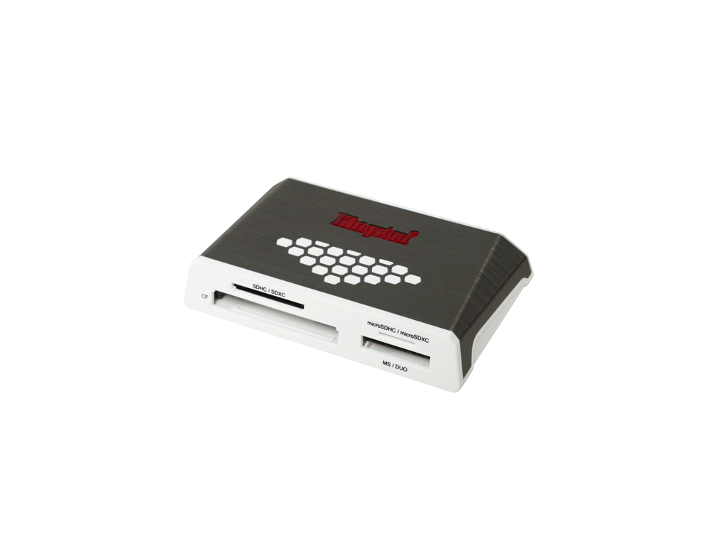 Kingston Technology USB 3.0 High-Speed Media Reader kortlæser USB 3.2 Gen 1 (3.1 Gen 1) Grå, Hvid