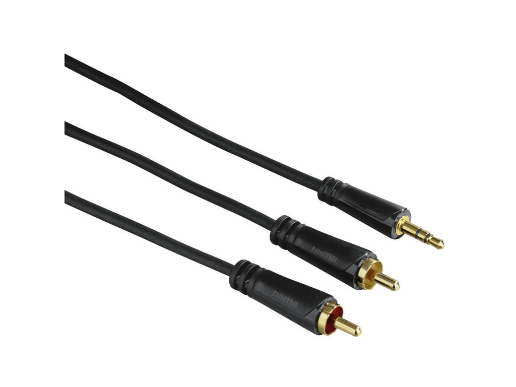 Hama 00122298 lydkabel 1,5 m 3.5mm 2 x RCA Sort
