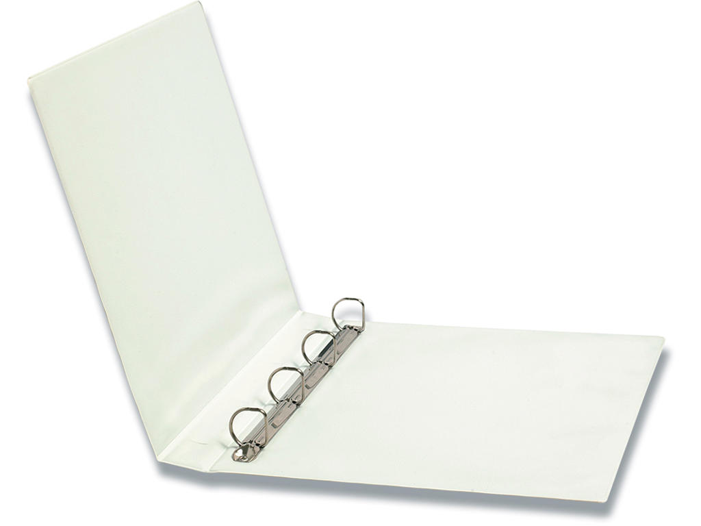 Ringbind, A4, 4 D-ringe, Ø25 mm, 4.5 cm, Hvid, Bantex Insert2 Panorama