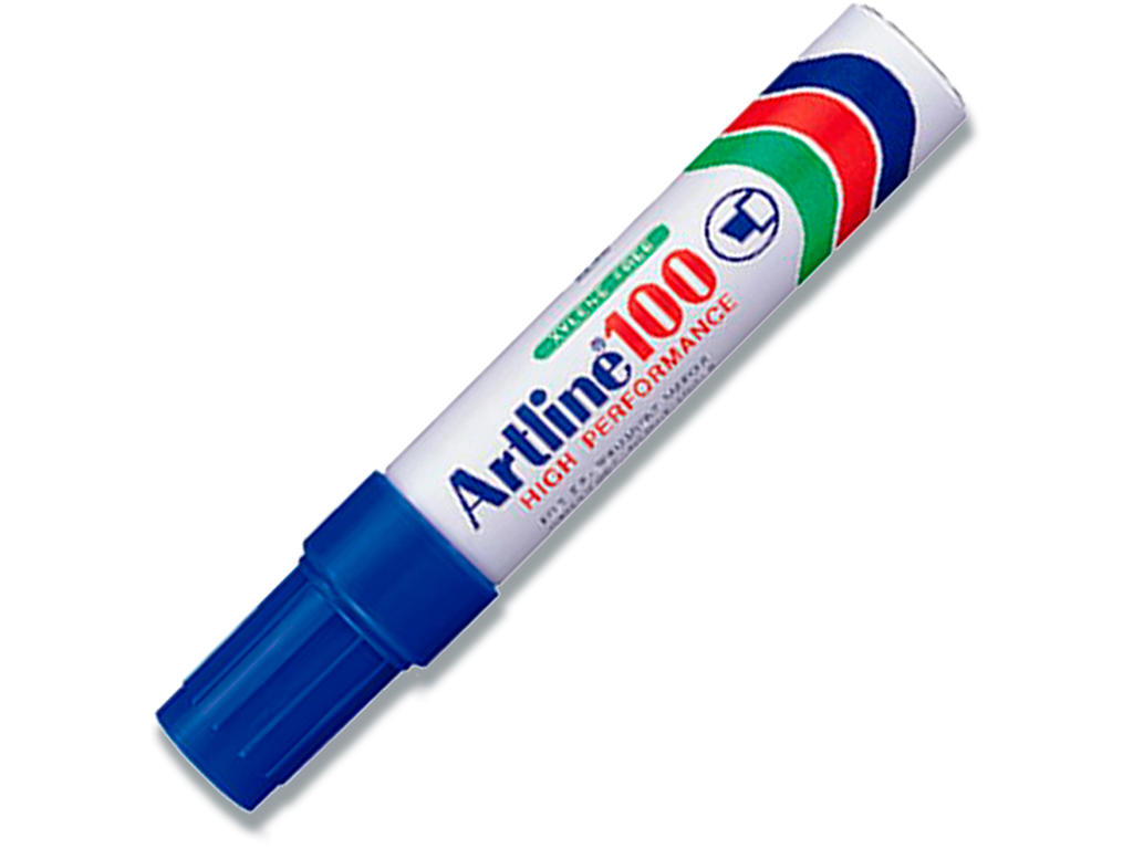 Marker, Skrå spids, 7-12 mm, Blå, Artline EK-100