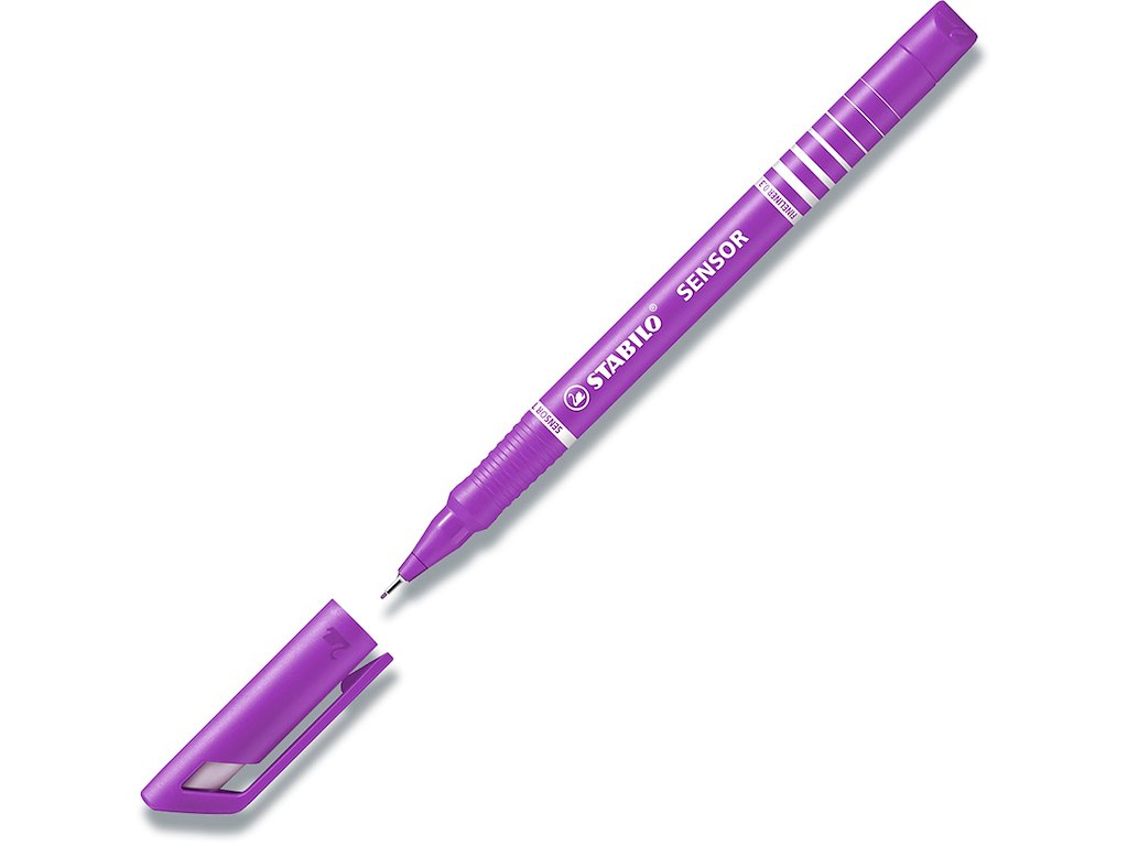 Fineliner, Lilla, 0.3 mm, 1 stk, Stabilo Sensor 189/36
