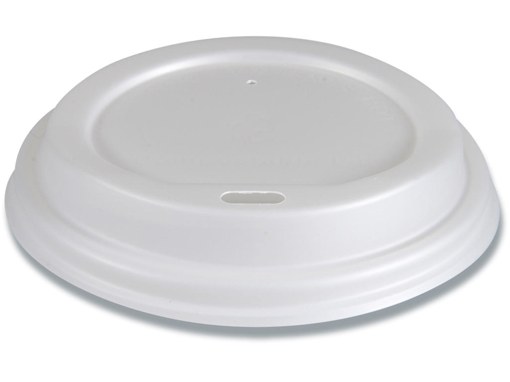 Kaffebægerlåg, Ø8 cm, Hvid, 1000 stk, Gastro 