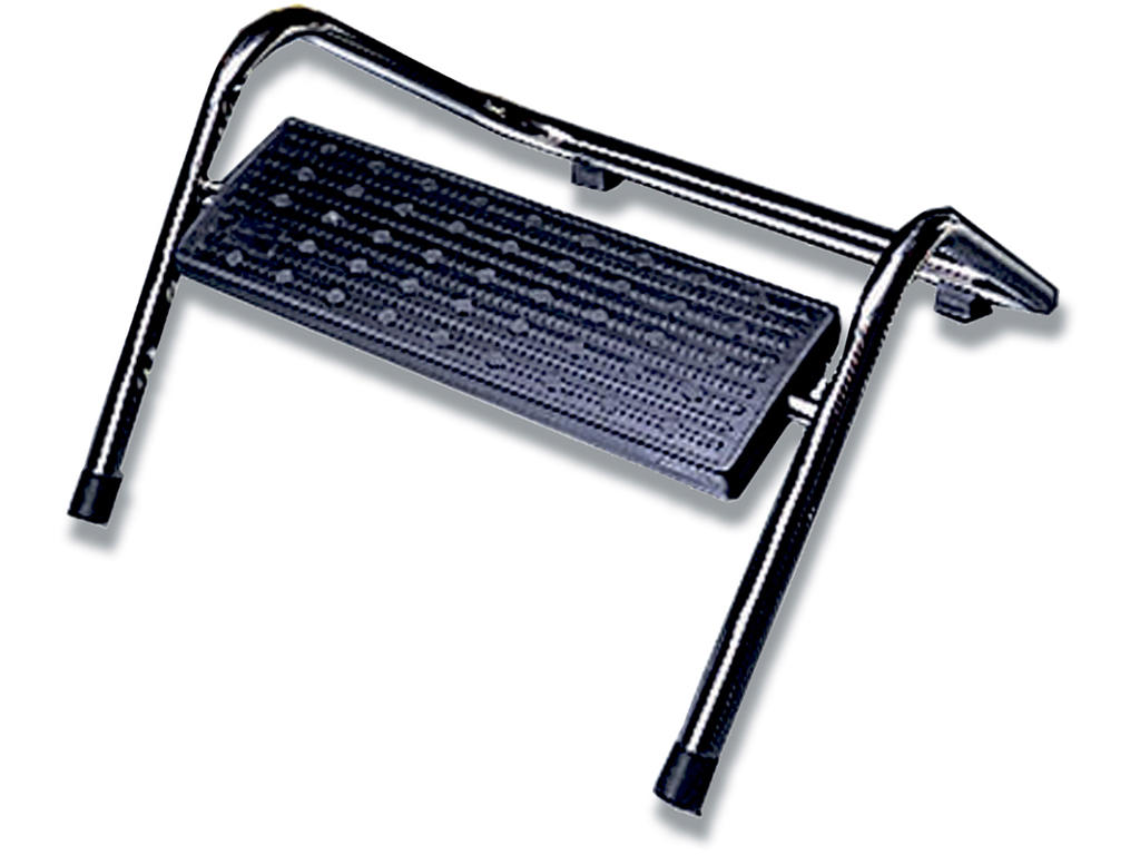 Fodstøtte, Sort-krom, Justerbar, Stålramme med plastplatform, BNT Office 