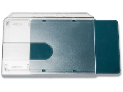 ID kortholder, Til 1 kort, Med lås, Uden fastgørelse, Vandret, 1 stk