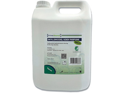 Skyllemiddel, Uden farve, Uden parfume, 5 liter, Prime Source Mild