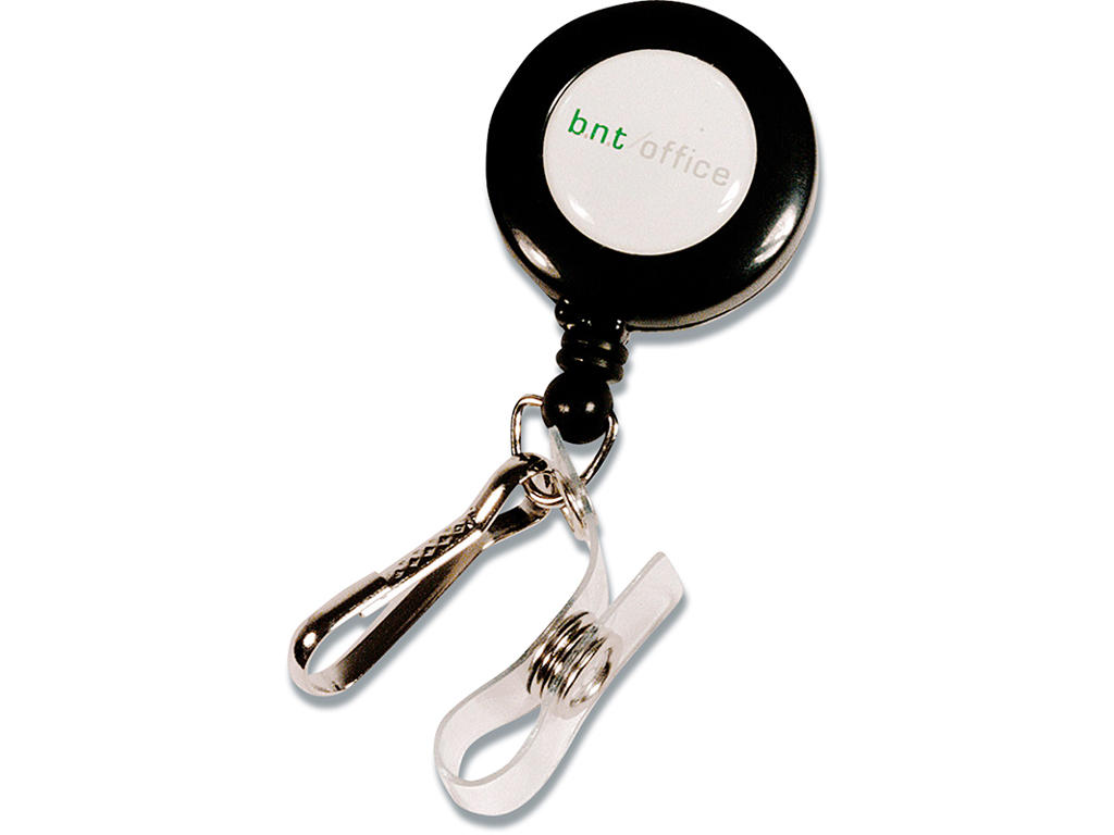 Yoyosnor, Til kort: Karabinhage og strop med tryklås, Til bærer: Bælteclips, 1 stk, BNT Office 