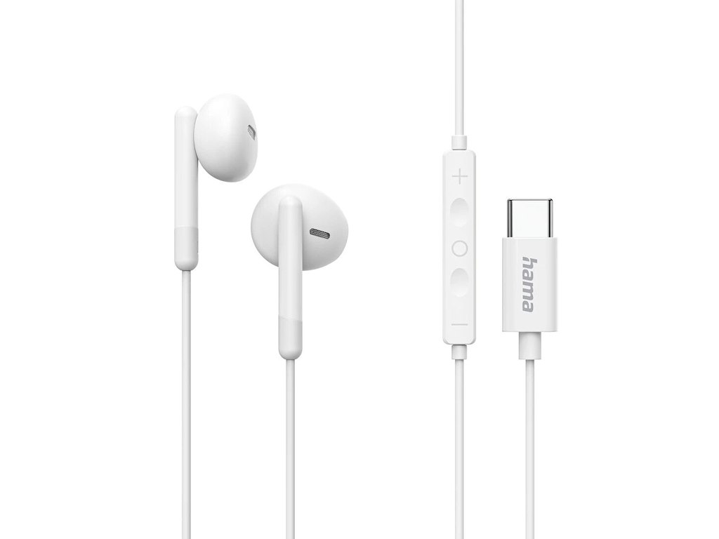 Hama Classy Headset Ledningsført I ørerne Opkald/musik USB Type-C Hvid