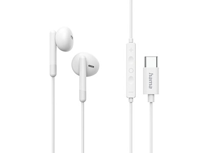 Hama Classy Headset Ledningsført I ørerne Opkald/musik USB Type-C Hvid