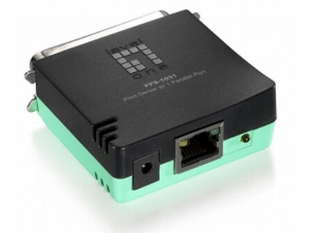 LevelOne FPS-1031 printserver Ethernet LAN Sort, Grøn