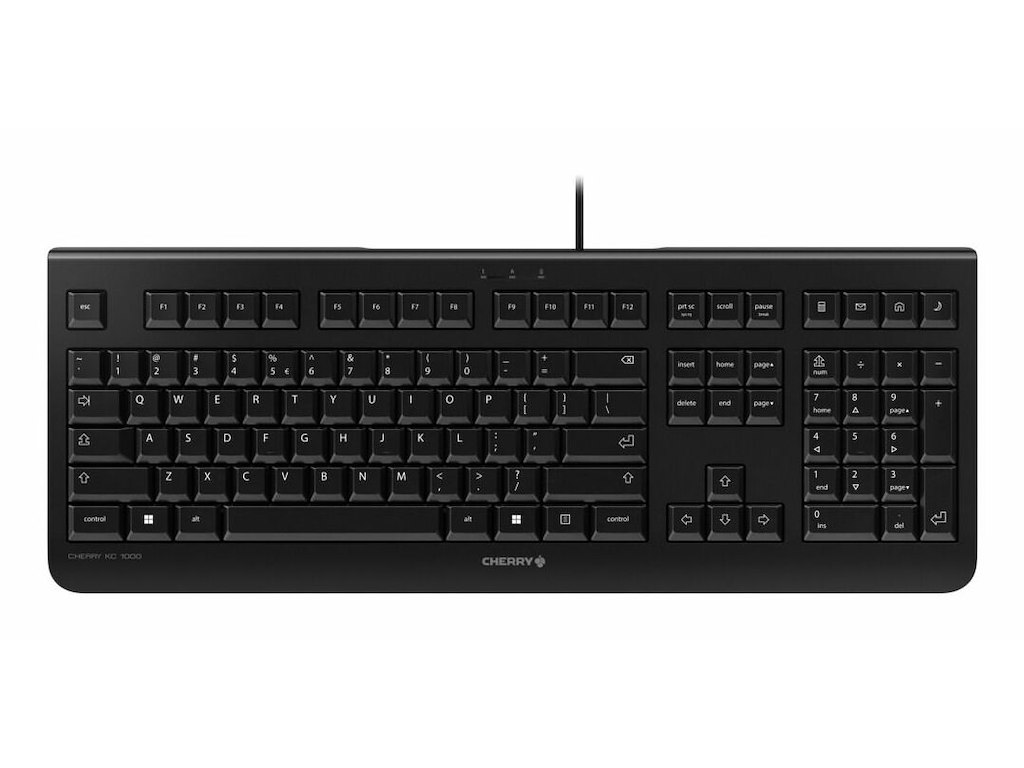 CHERRY KC 1000 tastatur Universel USB AZERTY Belgisk Sort