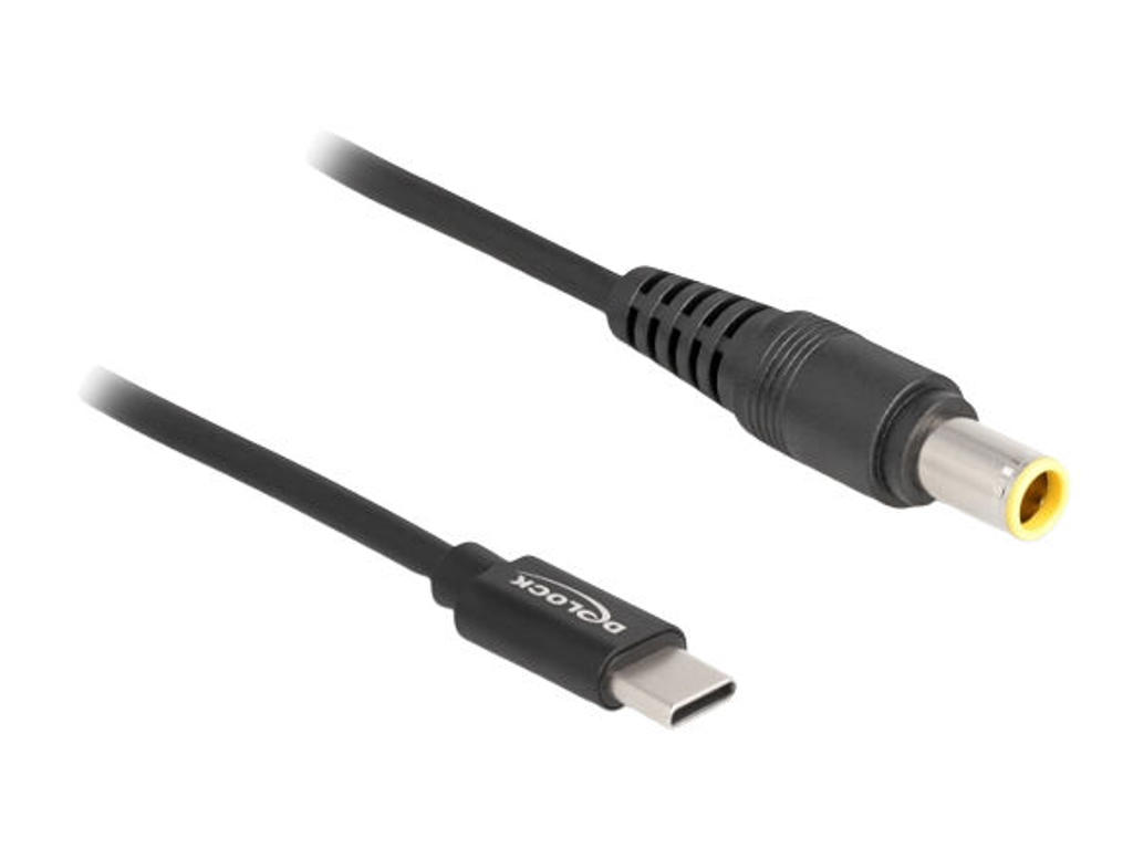 DeLOCK 87979 el-ledning Sort 1,5 m USB C 7.9 x 5.5 mm