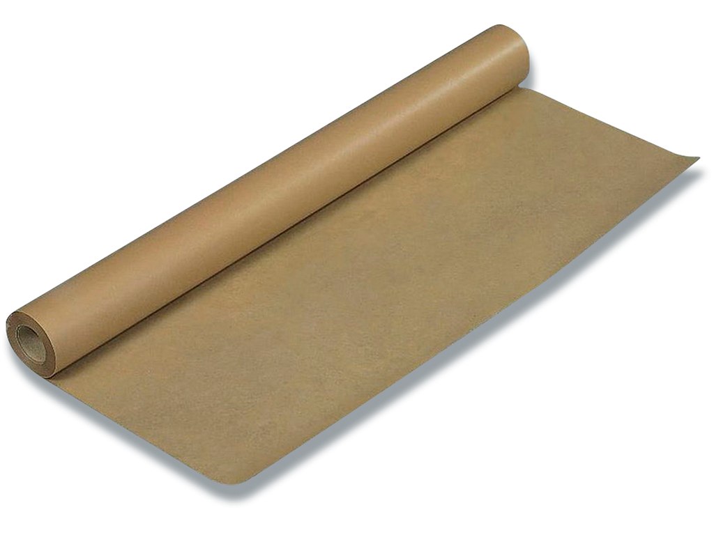 Emballagepapir, Kraft, Brun, 46 cm, 200 m, 50 g/m²