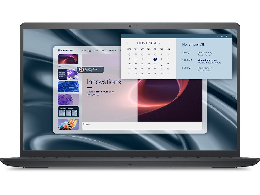 DELL Pro 15 Essential PV15255 AMD Ryzen™ 5 7520U Laptop 39,6 cm (15.6") Fuld HD 8 GB LPDDR5-SDRAM 512 GB SSD Wi-Fi 5 (802.11ac) Windows 11 Pro Nordisk Sort