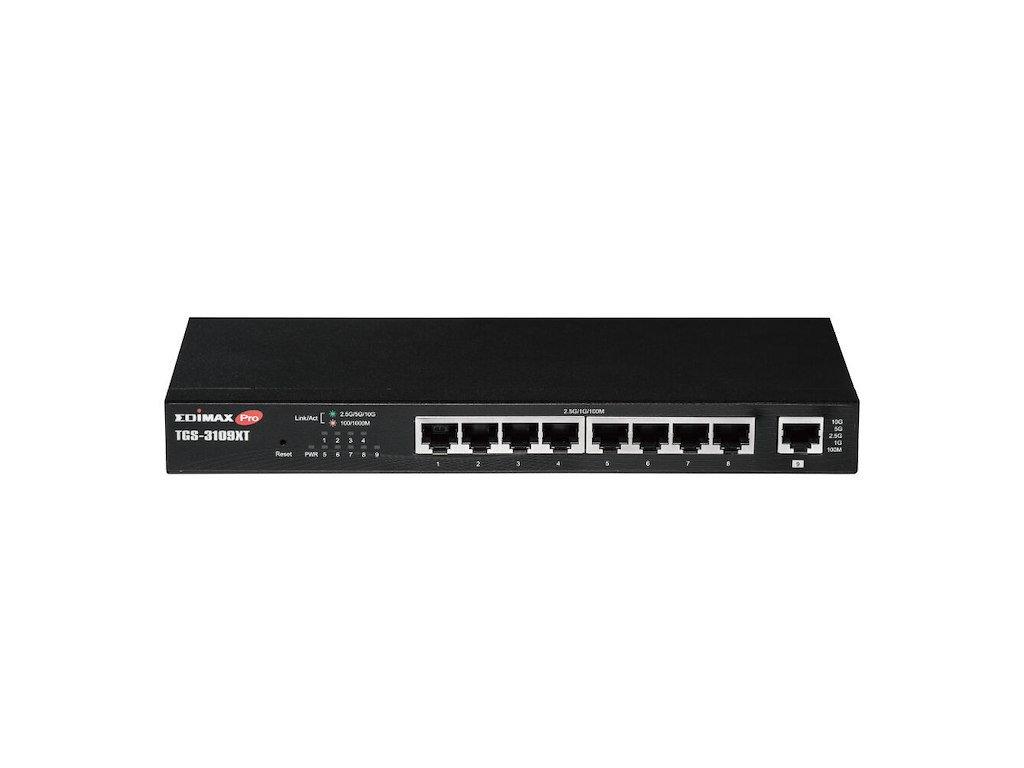 Edimax TGS-3109XT netværksswitch Administreret 2.5G Ethernet (100/1000/2500) Desktop Sort