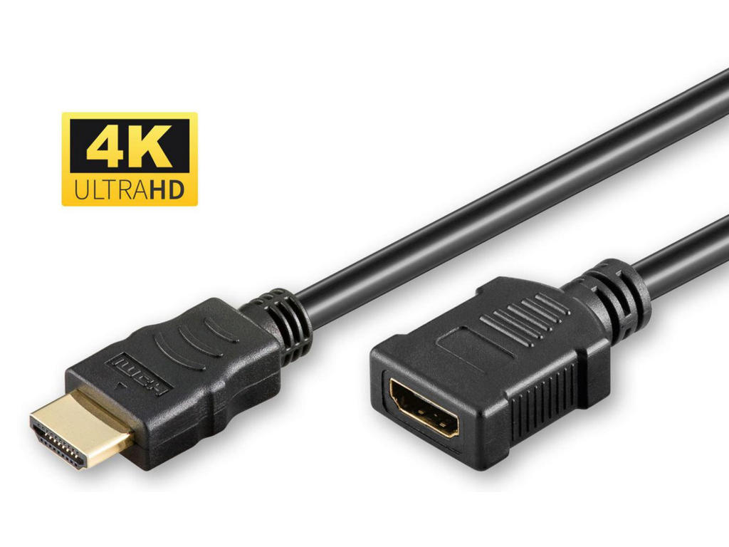 Microconnect HDM191905FV2.0 HDMI-kabel 0,5 m HDMI Type A (Standard) Sort