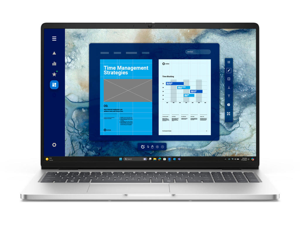 DELL Pro 16 PC16250 Intel Core Ultra 7 255U Laptop 40,6 cm (16") Full HD+ 16 GB DDR5-SDRAM 512 GB SSD Wi-Fi 6E (802.11ax) Windows 11 Pro Nordisk Platin, Sølv