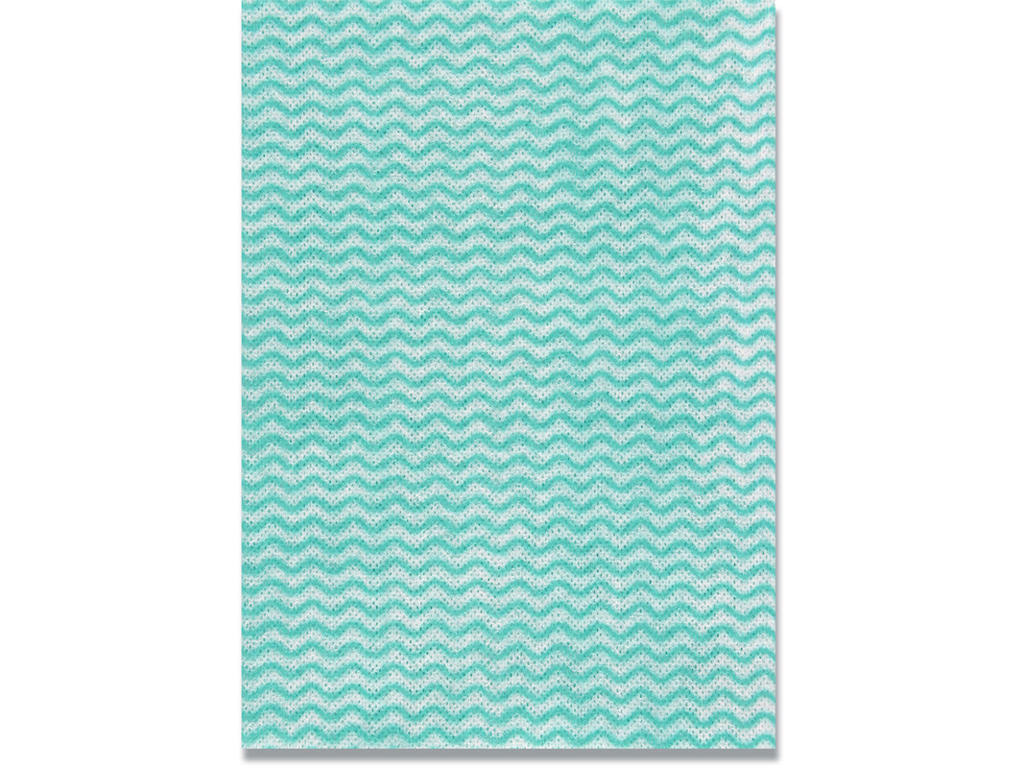 Rengøringsklud, 50x35cm, Grønstribet, 500 stk, Abena 