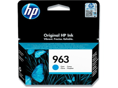 Blækpatron, 1 stk, 700 sider, Cyan-blå, HP 963