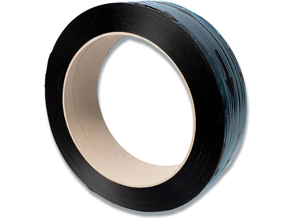 Pallebånd, Til strapping, 12 mm, 3000 m, Sort