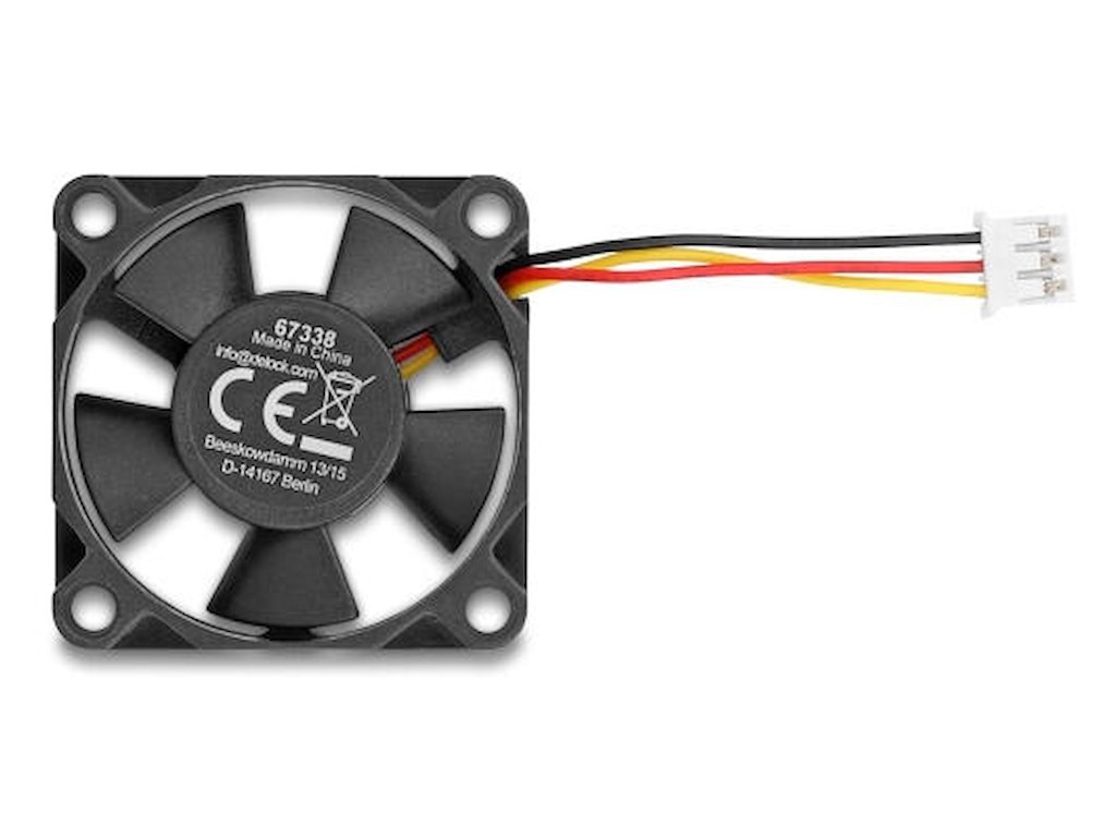 DeLOCK 67338 Computerkølesystem Computerkabinet Ventilator 3,5 cm Sort 1 stk
