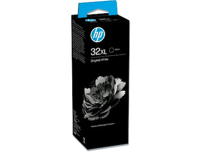 Blækflaske, 1 stk, Black-Sort, 135 ml, HP 32XL