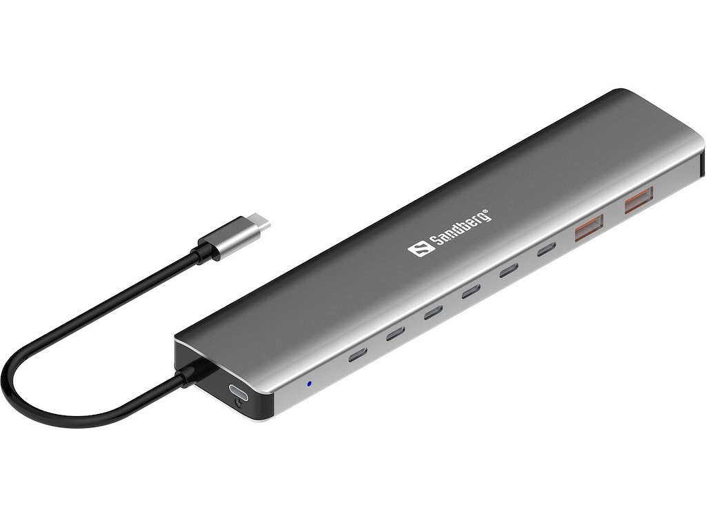 Sandberg 136-80 dockingstation Ledningsført USB 3.2 Gen 2 (3.1 Gen 2) Type-C Grå
