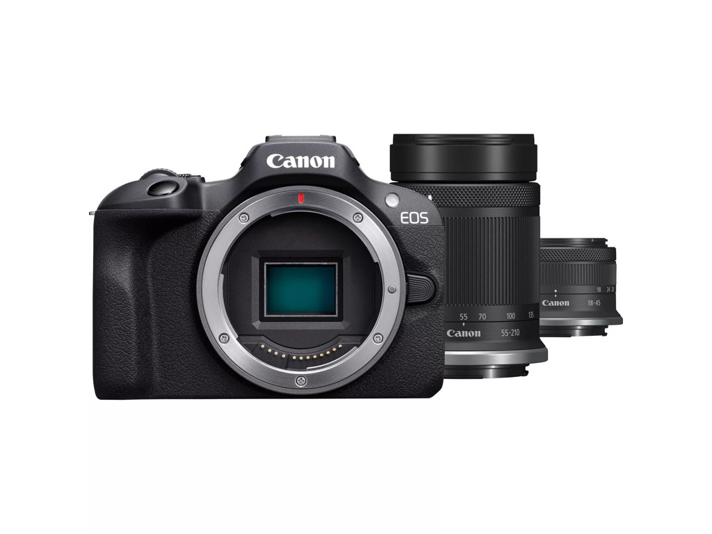 Canon EOS R100 + RF-S 18-45mm F4.5-6.3 IS STM + RF-S 55-200mm F5-7.1 IS STM Kit MILC 24,1 MP CMOS 6000 x 4000 pixel Sort
