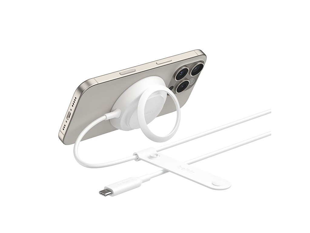 Belkin WIA014hqWH Hovedtelefoner, Smartphone Hvid USB Trådløs opladning Hurtig opladning Indendørs