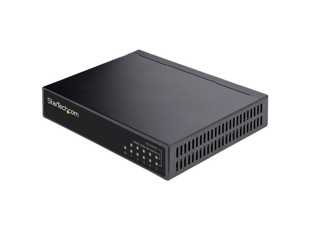 StarTech.com DS52000 netværksswitch Ikke administreret 2.5G Ethernet (100/1000/2500) Sort