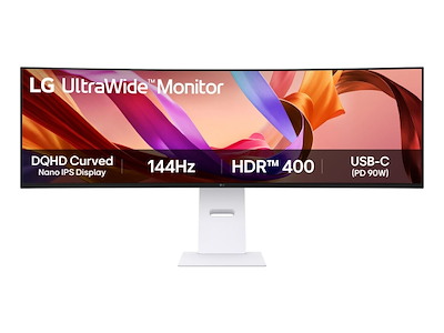 LG 49U950A-W.AEU computerskærm 124,5 cm (49") 5120 x 1440 pixel Dual QHD LED Sort, Hvid