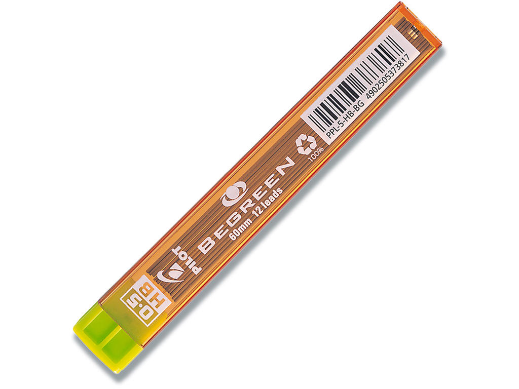 Blyantstifter, 0.5 mm, HB, 12 stifter, Pilot BeGreen PPL-5-HB-BG