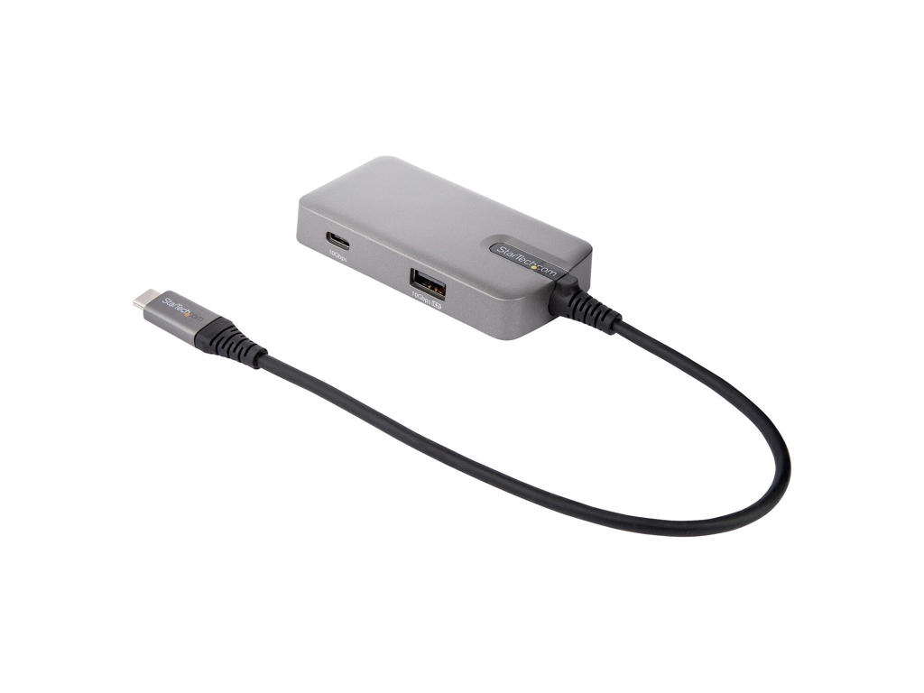 StarTech.com DKT31CHPD3 dockingstation Ledningsført USB 3.2 Gen 2 (3.1 Gen 2) Type-C Grå