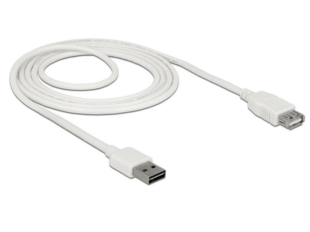 DeLOCK 85200 USB-kabel USB 2.0 2 m USB A Hvid