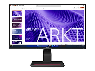 Lenovo ThinkVision T24D-4t computerskærm 60,5 cm (23.8") 1920 x 1080 pixel Fuld HD LCD Berøringsskærm Bord Sort
