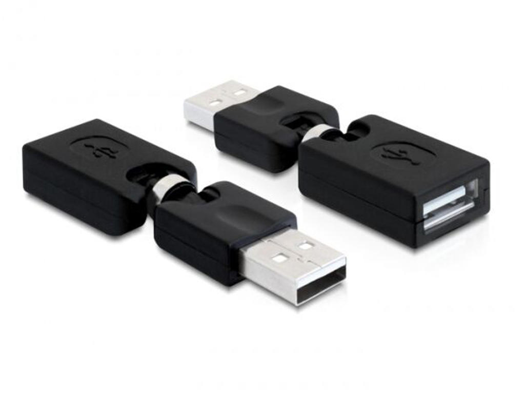 DeLOCK 65260 kabel kønsskifter USB 2.0 A Sort