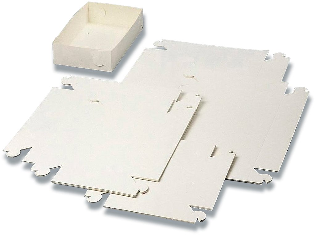 Kageæske, Hvid, 190x290x50mm, 250 stk, No. 4