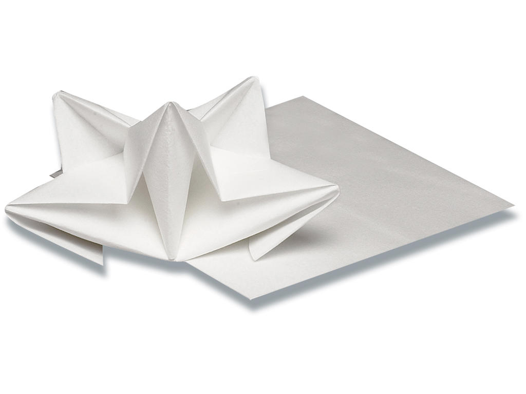 Servietter, 1 lag, Hvid, 48x48 cm, 50 stk, Gastro Airlaid