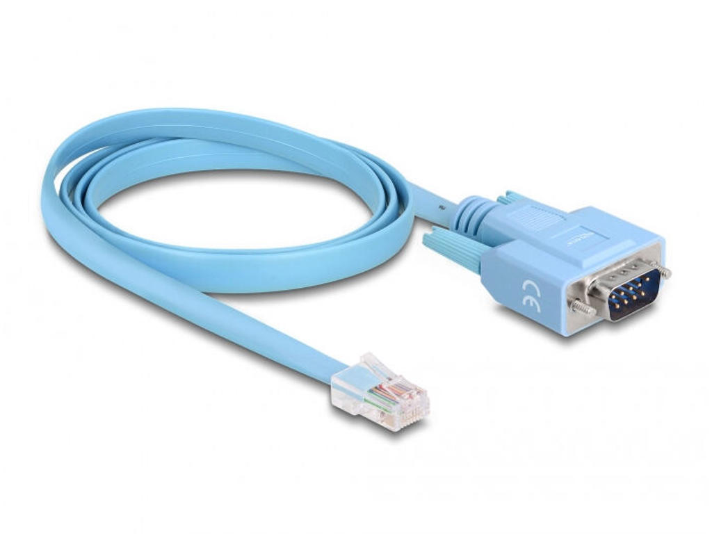 DeLOCK 63353 videokabel adapter 1 m RJ-45 D-Sub (DB-9) Blå