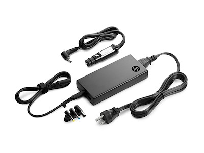 HP 90W Slim Combo USB strømadapter og vekselret Universel Sort