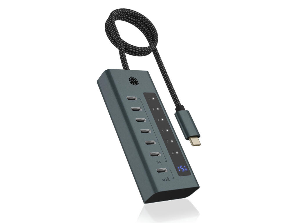 DeLOCK 61064 interface hub USB 3.2 Gen 1 (3.1 Gen 1) Type-C Grå