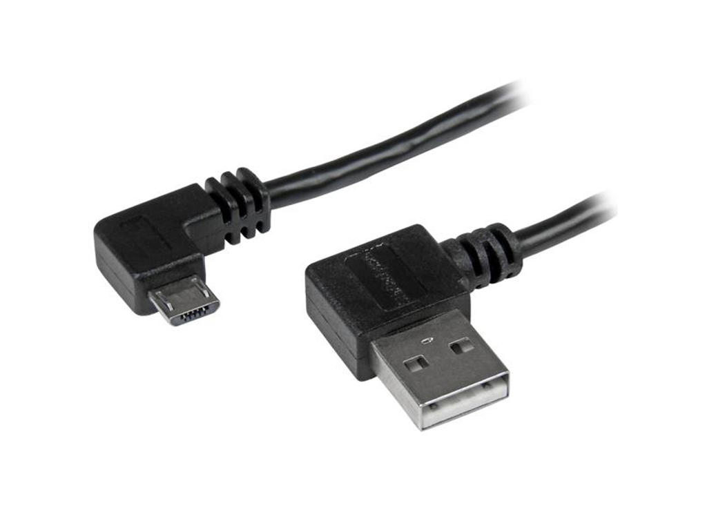 StarTech.com USB2AUB2RA1M USB-kabel USB 2.0 1 m USB A Micro-USB B Sort