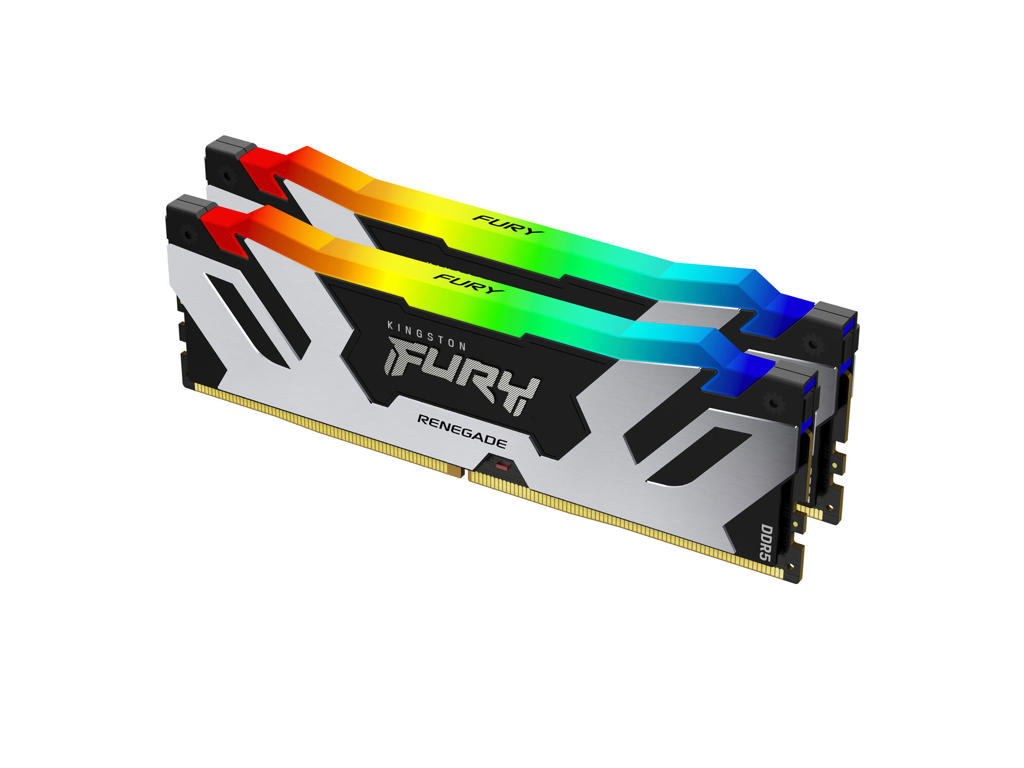 Kingston Technology FURY 48 GB 8000 MT/s DDR5 CL38 DIMM (sæt med 2) Renegade, RGB, sølv
